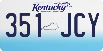 KY license plate 351JCY