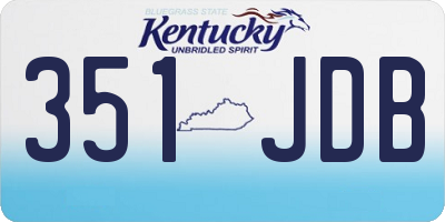 KY license plate 351JDB