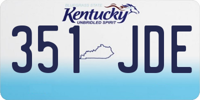 KY license plate 351JDE
