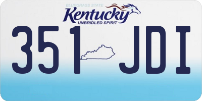 KY license plate 351JDI