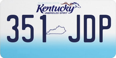 KY license plate 351JDP