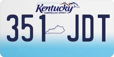 KY license plate 351JDT