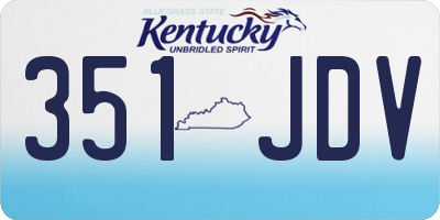 KY license plate 351JDV