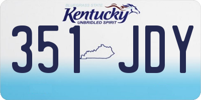 KY license plate 351JDY