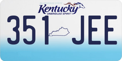 KY license plate 351JEE
