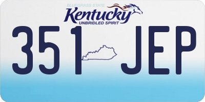 KY license plate 351JEP