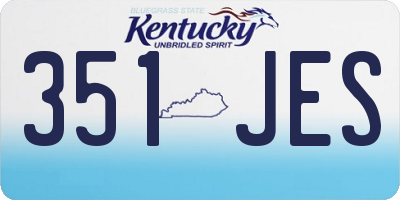 KY license plate 351JES