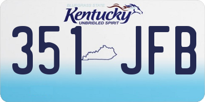 KY license plate 351JFB