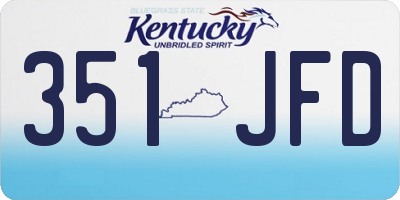 KY license plate 351JFD