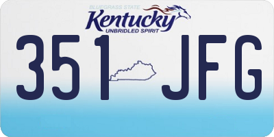 KY license plate 351JFG
