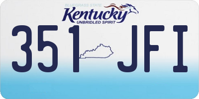 KY license plate 351JFI