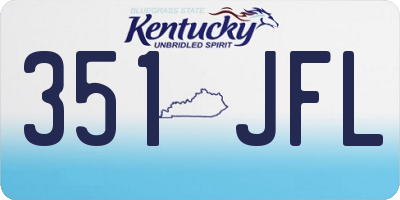 KY license plate 351JFL