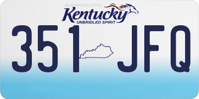 KY license plate 351JFQ