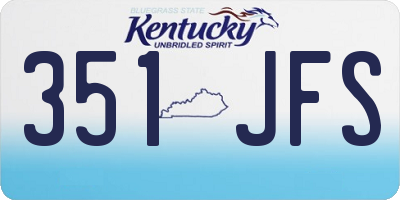 KY license plate 351JFS