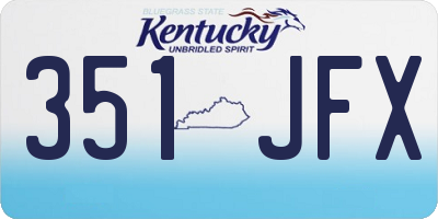 KY license plate 351JFX