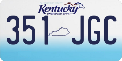 KY license plate 351JGC