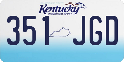 KY license plate 351JGD