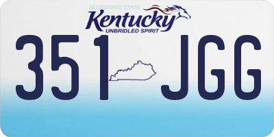 KY license plate 351JGG