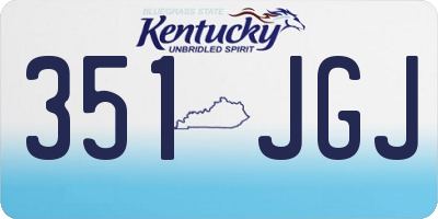 KY license plate 351JGJ