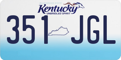 KY license plate 351JGL