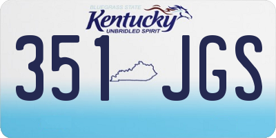 KY license plate 351JGS