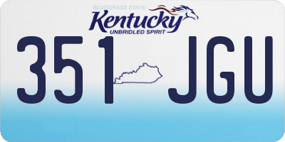 KY license plate 351JGU