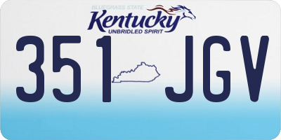 KY license plate 351JGV