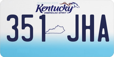KY license plate 351JHA