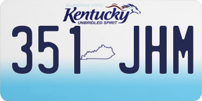KY license plate 351JHM