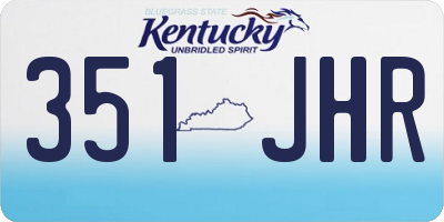 KY license plate 351JHR