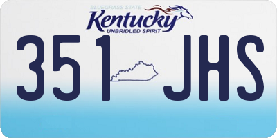 KY license plate 351JHS