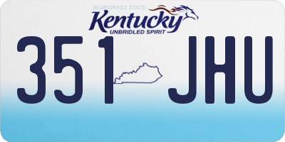 KY license plate 351JHU