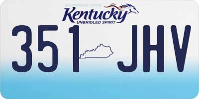 KY license plate 351JHV
