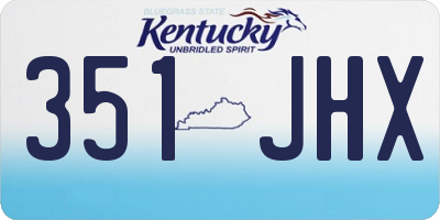 KY license plate 351JHX