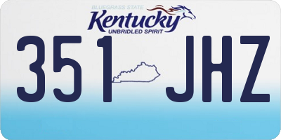 KY license plate 351JHZ