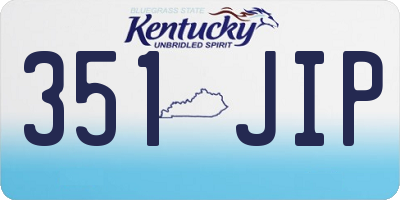KY license plate 351JIP