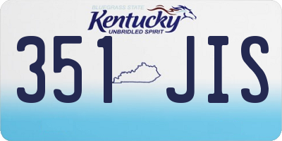 KY license plate 351JIS