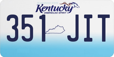 KY license plate 351JIT