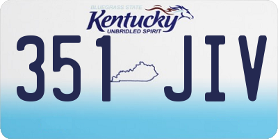 KY license plate 351JIV