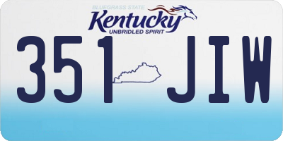 KY license plate 351JIW