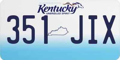 KY license plate 351JIX