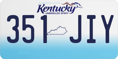 KY license plate 351JIY