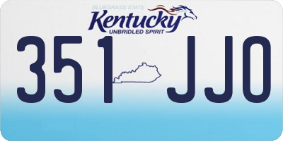 KY license plate 351JJO