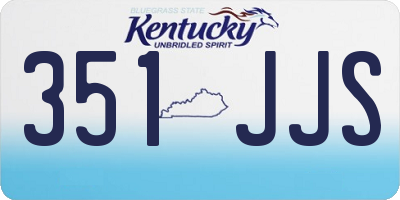 KY license plate 351JJS