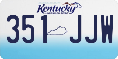 KY license plate 351JJW