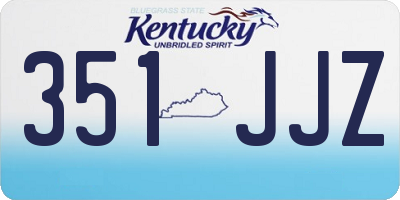 KY license plate 351JJZ