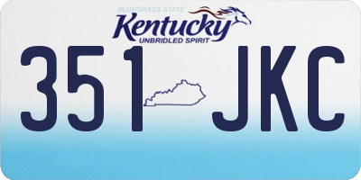 KY license plate 351JKC