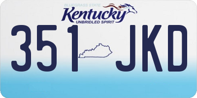 KY license plate 351JKD