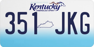 KY license plate 351JKG