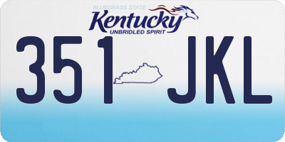 KY license plate 351JKL